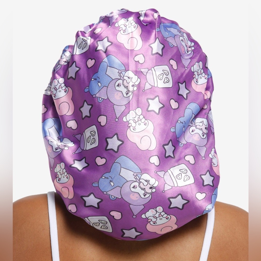 Hello Kitty and Friends “Snacks” Reversible Satin Bonnet- NWT